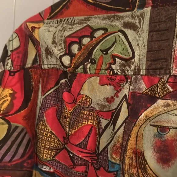 Mirror Image Picasso Art Style Jacket size XL - Picture 11 of 16